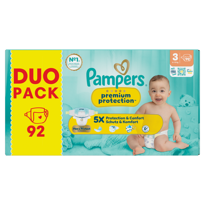 Premium Protection Maat 3, 92 Luiers