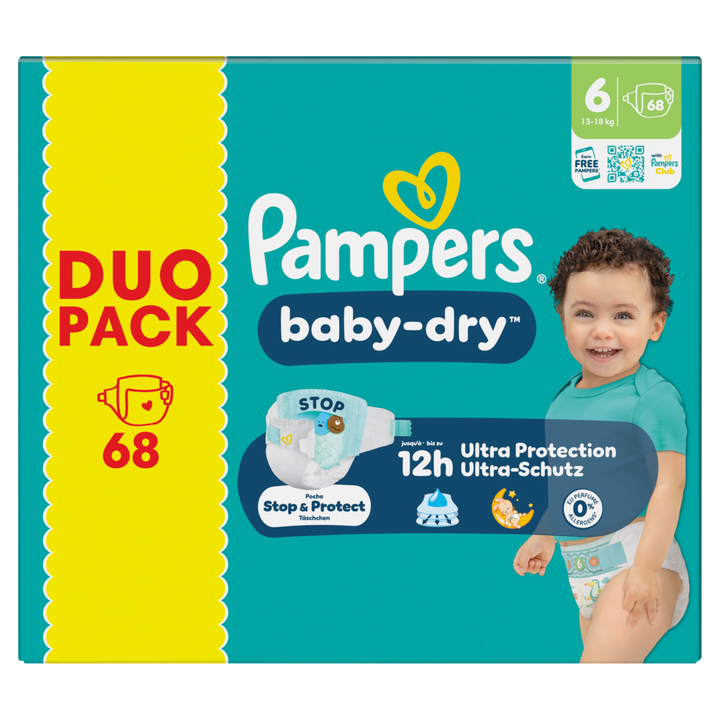 Baby-Dry Maat 6, 68 Luiers