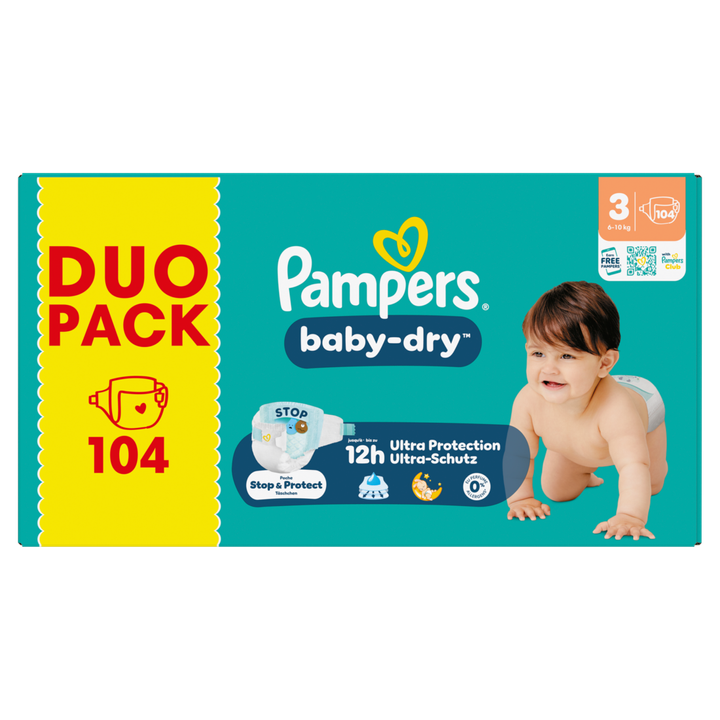 Baby-Dry Maat 3, 104 Luiers