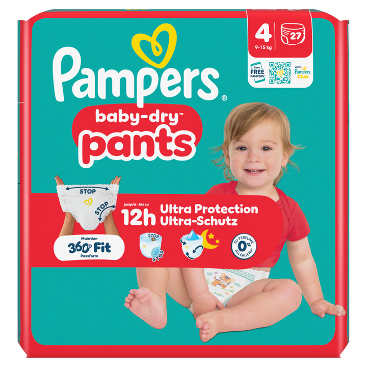 Pampers Baby-Dry Pants Maat 4, 27 Luierbroekjes