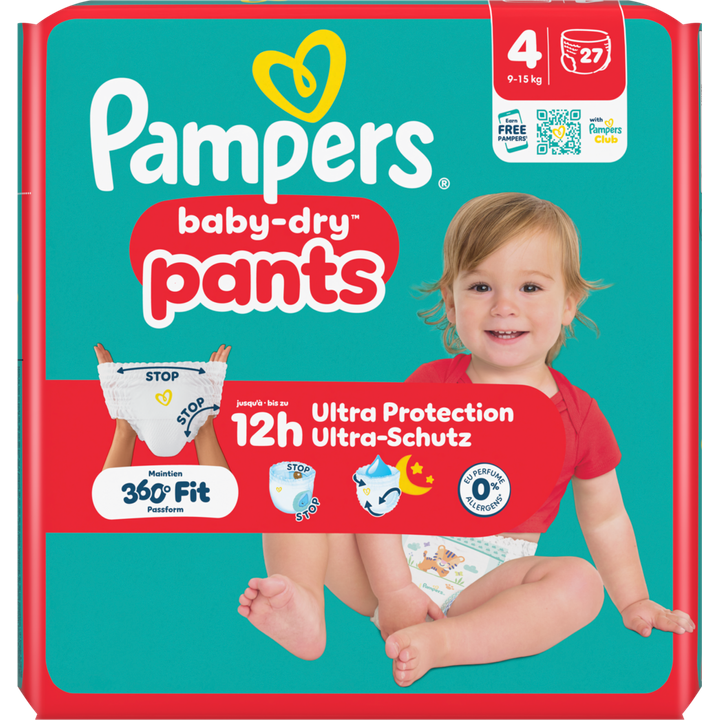 Pampers Baby-Dry Pants Maat 4, 27 Luierbroekjes