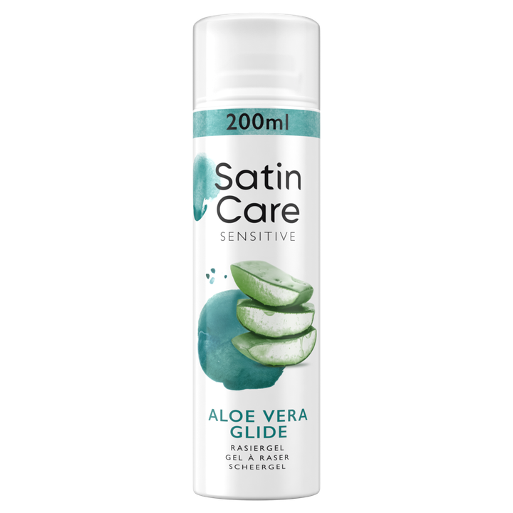 Gillette Satin Care scheergel voor vrouwen met Aloë Vera, 200 ml
