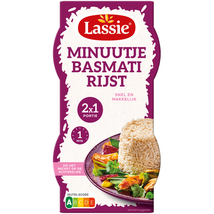 Lassie Minuutje Basmatirijst 2x125g