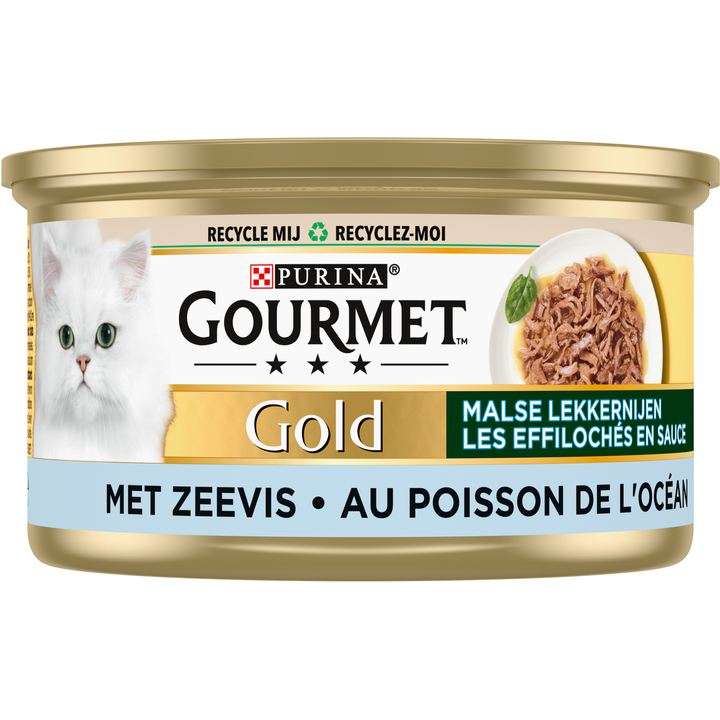 Gourmet Gold Malse Lekkernijen Kattenvoer nat met Zeevis