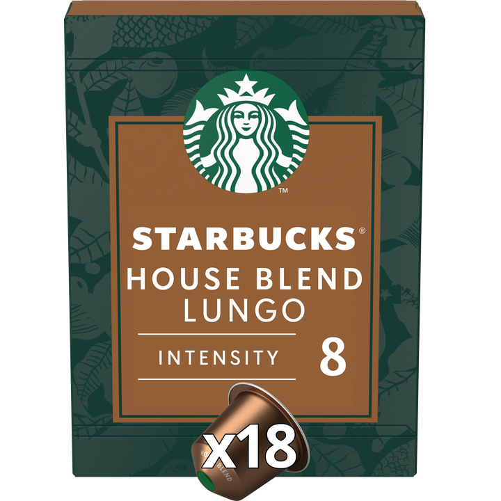 Starbucks by Nespresso House Blend Lungo 18 Aluminium Capsules 93,6 g