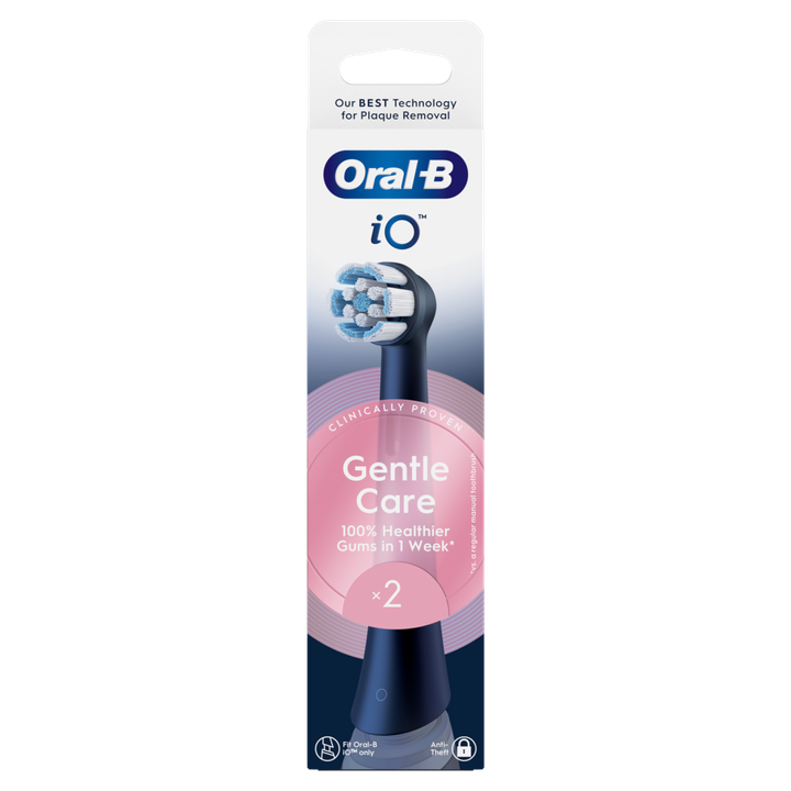Oral-B iO Gentle Care Zwart, Originele vervangende ronde opzetborstels, 2