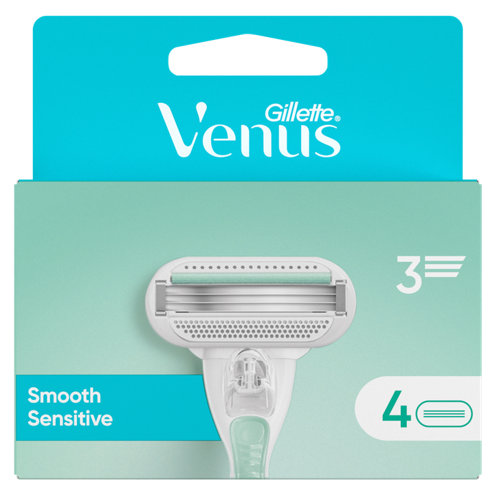 Gillette Venus Smooth Sensitive Voor Vrouwen, 4 Navulmesjes