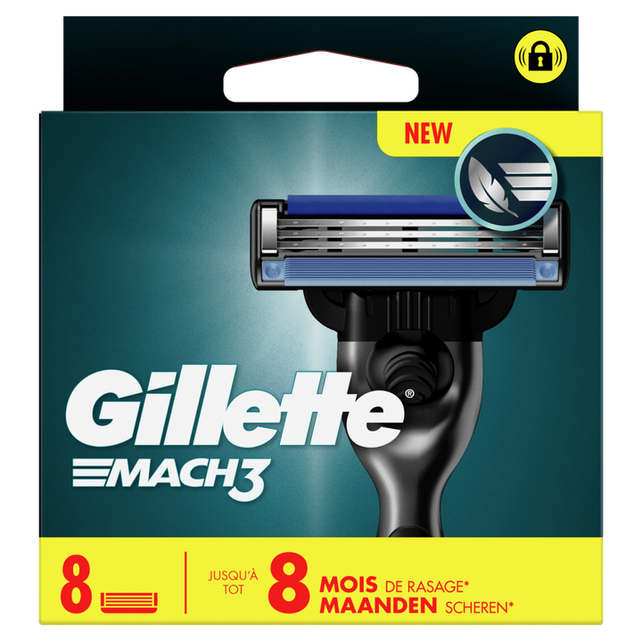 Gillette Mach3 Base 8 Navulmesjes Voor Mannen