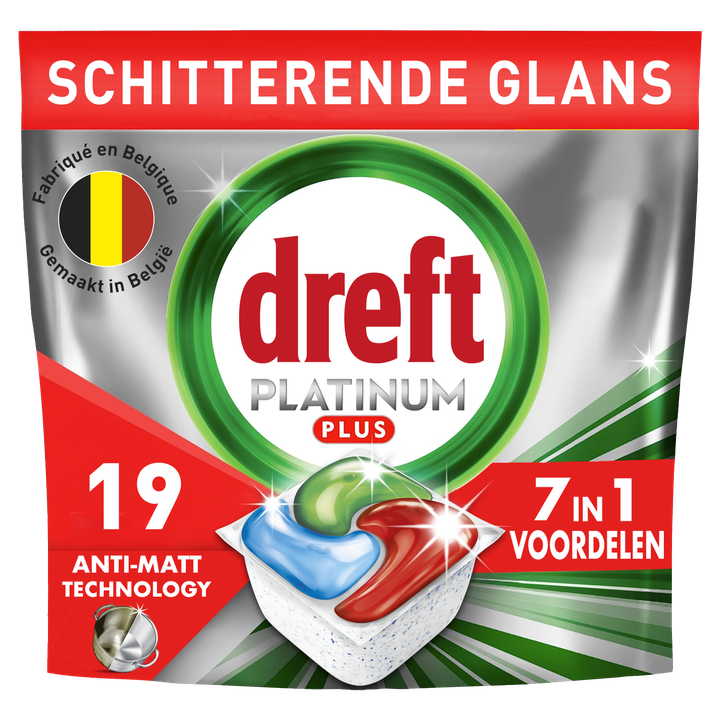 Dreft Platinum Plus All In One Vaatwastabletten Anti-dofheidstechnologie 19 X