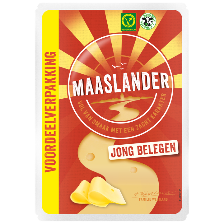 Maaslander 50+ Jong Belegen Plak Voordeelpak 215 g
