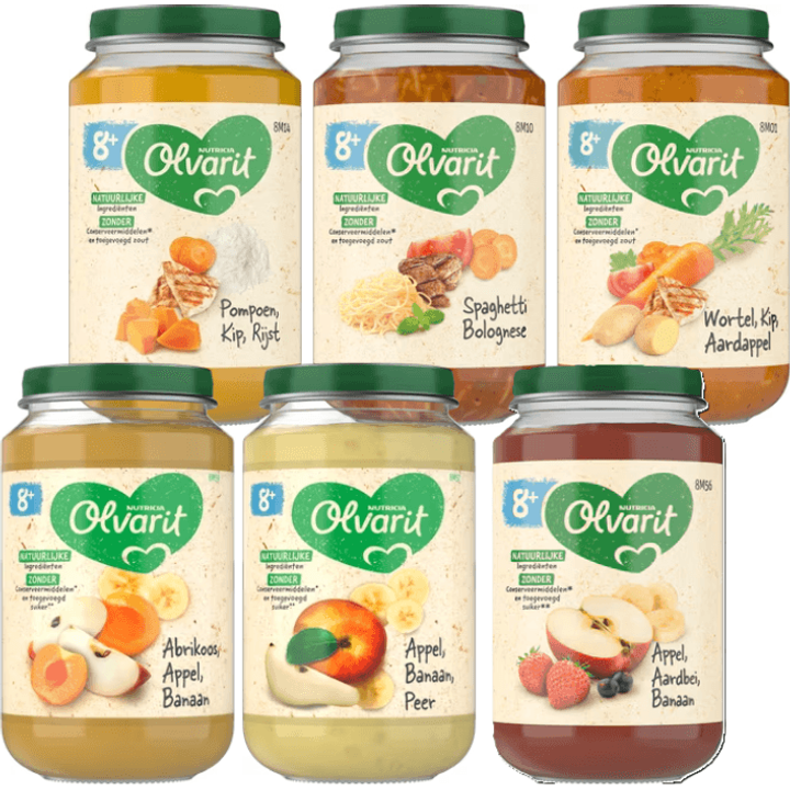 8+ Maanden Maaltijdpotjes en Fruitpotjes