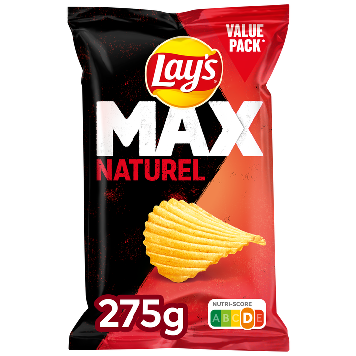 Lay's Max Ribbel Chips Naturel 275 gr