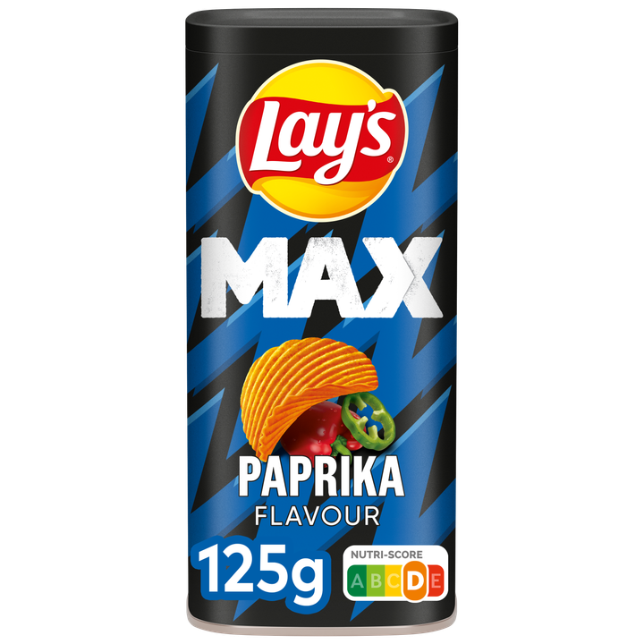 Lay's Max Ribbel Chips Paprika Snackbox 125 gr