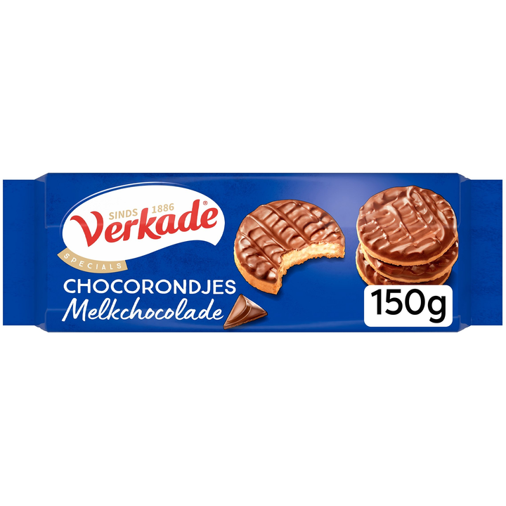 Verkade Chocorondjes Melkchocolade koekjes