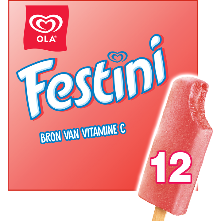 Ola IJs Festini Aardbei 12 stuks 12 x 50ml