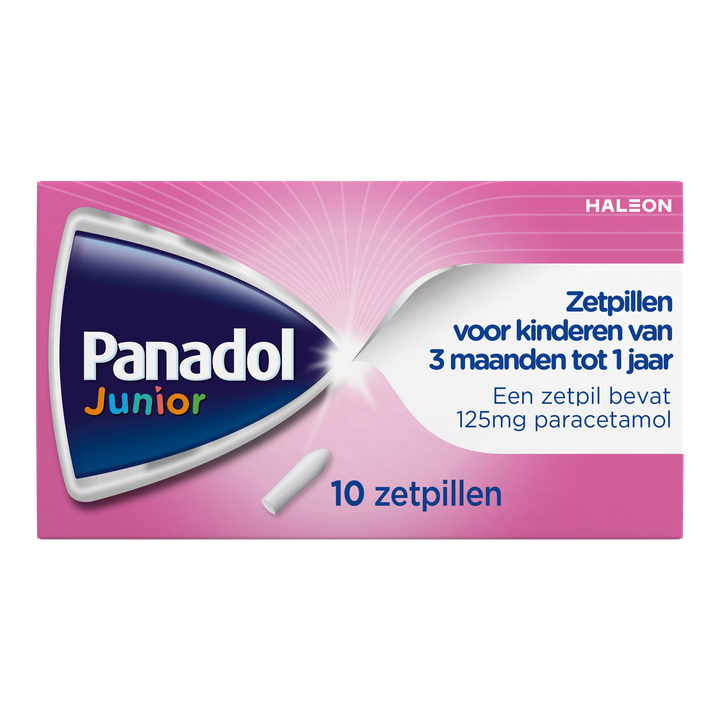 Panadol Junior zetpillen 125 mg, 10 stuks