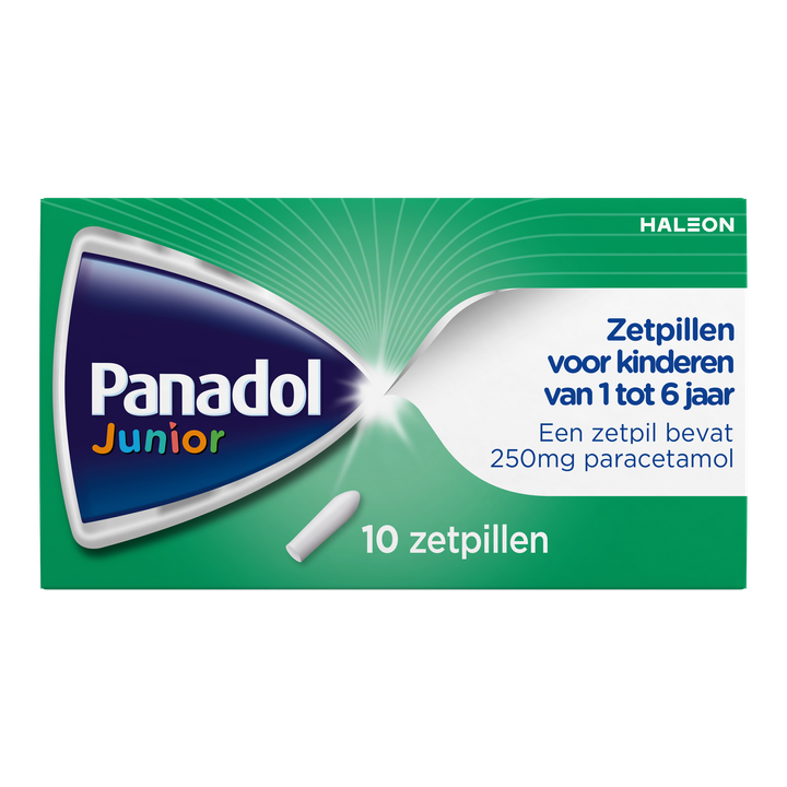 Panadol Junior zetpillen 250 mg, 10 stuks