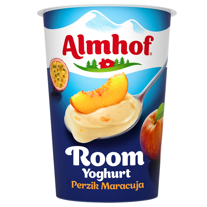 Almhof Roomyoghurt Perzik Maracuja 500 g