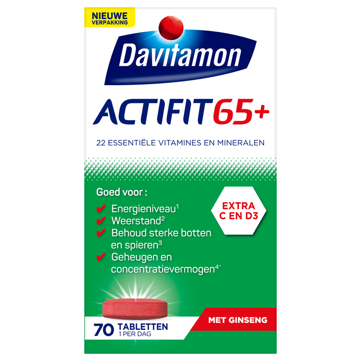 Davitamon Actifit 65+ tabletten, 70 stuks