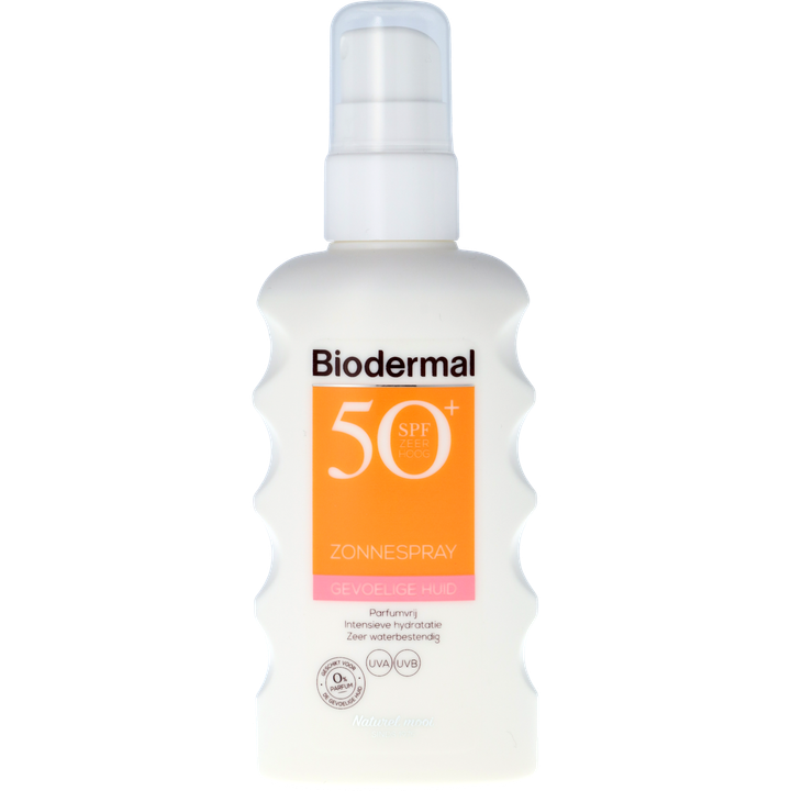 Biodermal Zonnespray  SPF 50+ Gevoelige Huid 175 ML