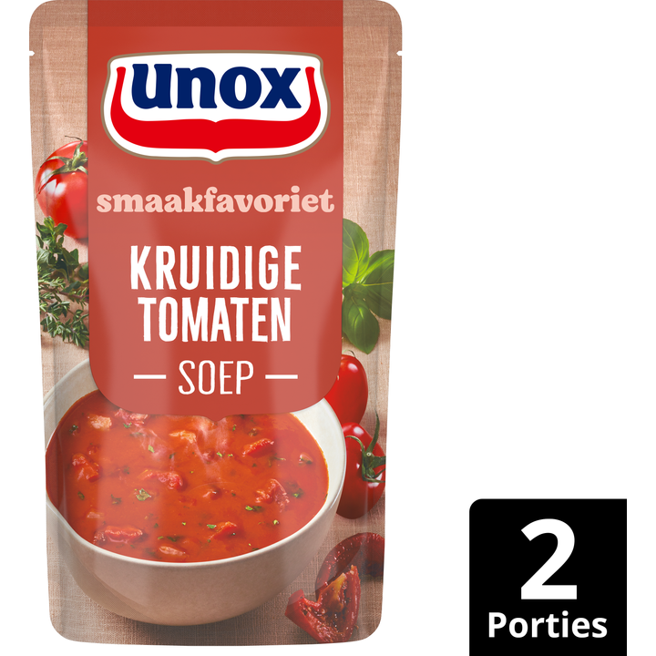 Unox Smaakfavoriet Soep In Zak Kruidige Tomaten 570 ml