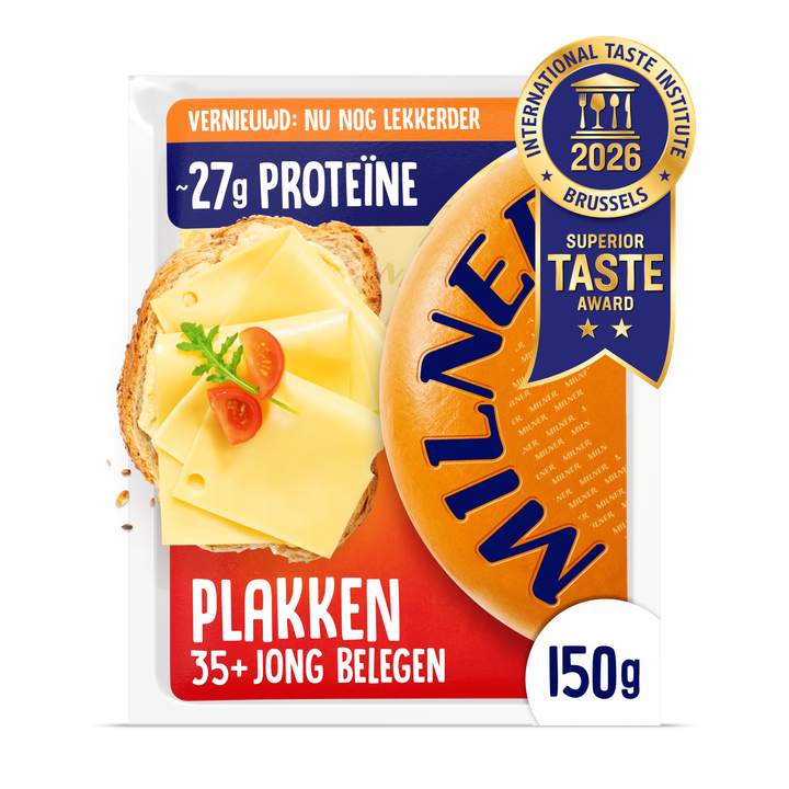 Milner Jong Belegen 35+ Kaas Plakken 150g