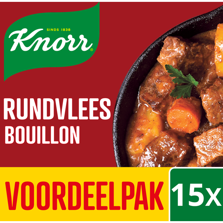 Knorr Bouillon Blokjes Rundvlees 15 tabletten