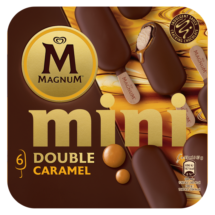 Magnum Mini IJs Double Caramel 6 stuks 6 x 55ml