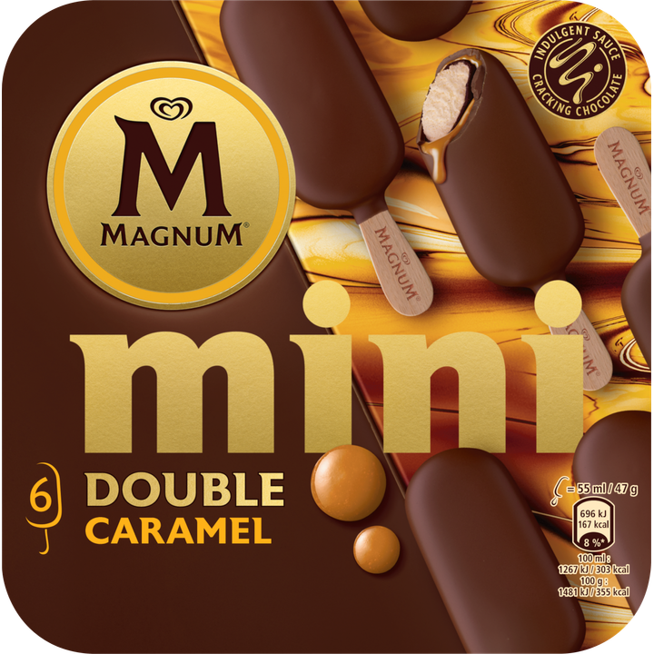 Magnum Mini IJs Double Caramel 6 stuks 6 x 55ml