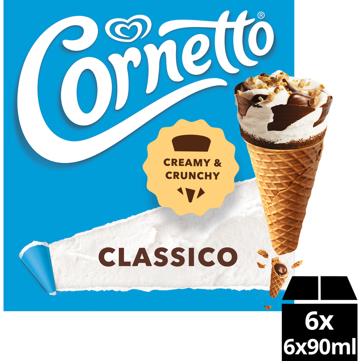 Ola IJs Cornetto Classico 6 Stuks 6 x 90ml