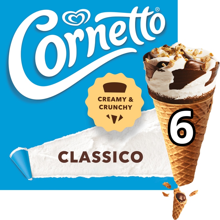 Ola IJs Cornetto Classico 6 Stuks 6 x 90ml