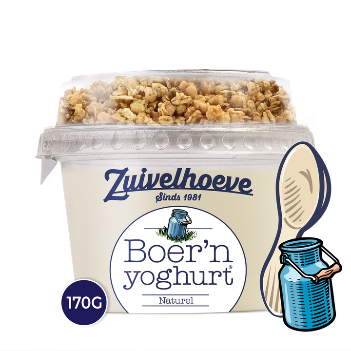 Zuivelhoeve Boer'n yoghurt® Naturel & Muesli 170 g