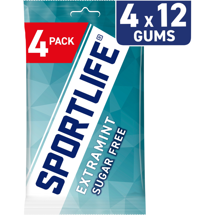 Sportlife Extramint Suikervrije kauwgom 4 x 18 g