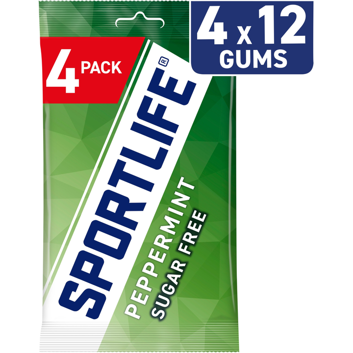 Sportlife Peppermint Suikervrije kauwgom 4 x 18 g