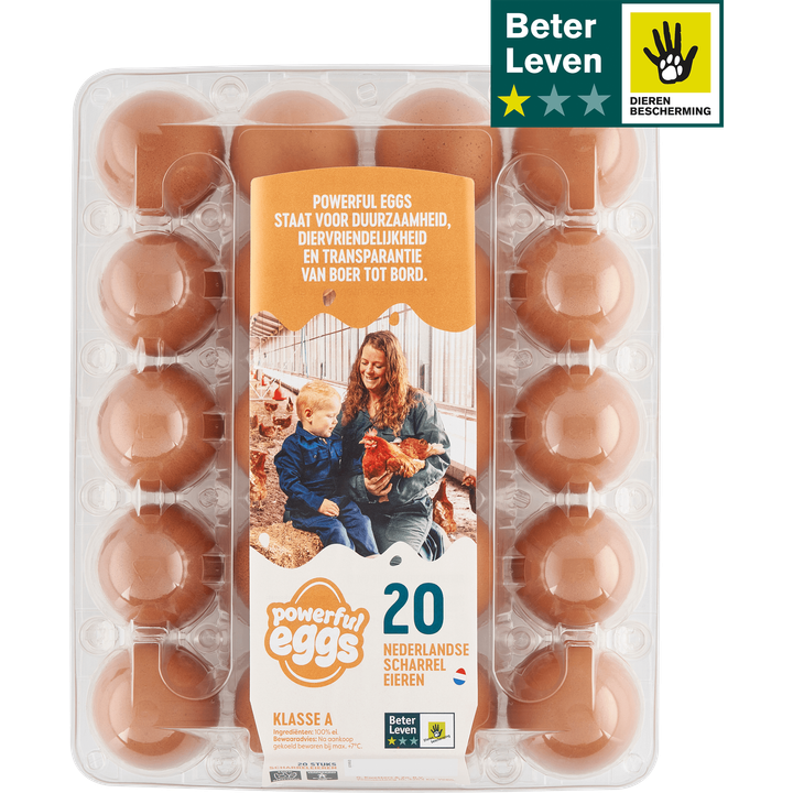 Powerful Eggs Nederlandse Scharreleieren 20 Stuks
