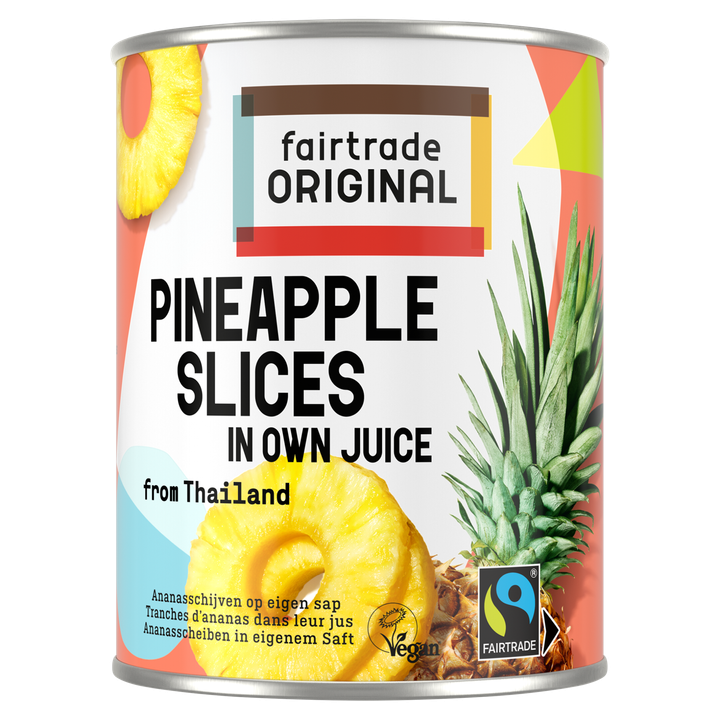 Fairtrade Original Ananasschijven op Eigen Sap 565 g
