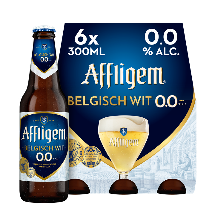 Affligem Belgisch Wit 0.0 Bier Fles 6 x 300ml