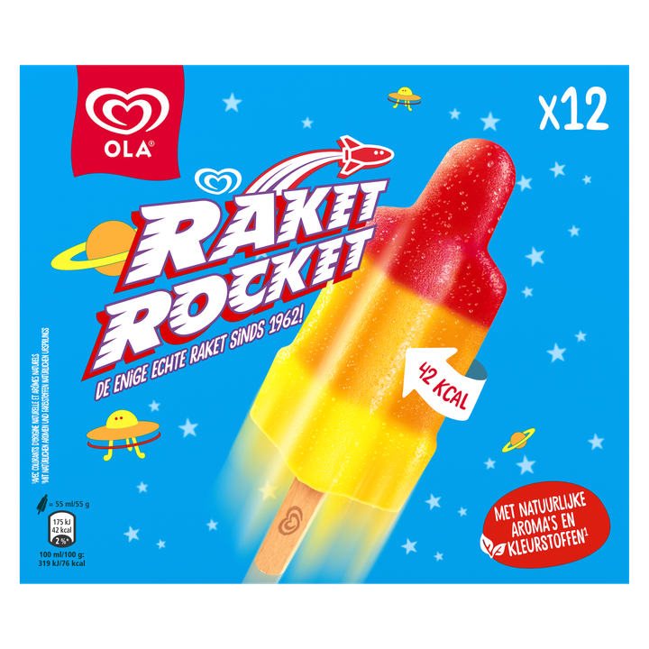 Ola IJs Raket 12 stuks 12 x 55ml