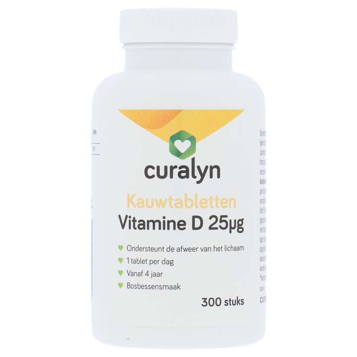 Curalyn Vitamine D 25mg Kauwtabletten 300 Stuks