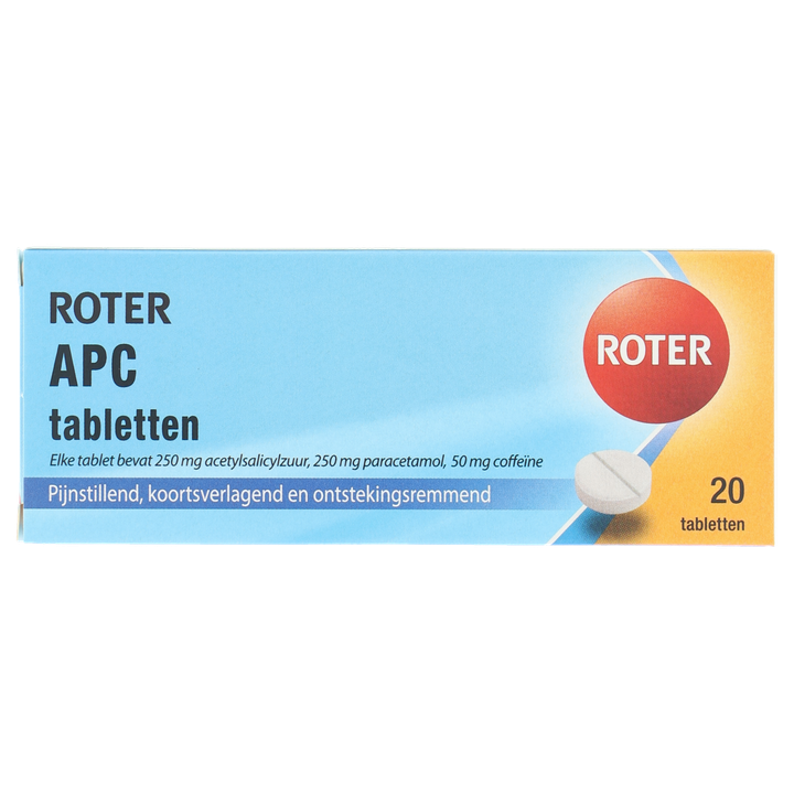Roter APC tabletten pijnstillers, 20 stuks