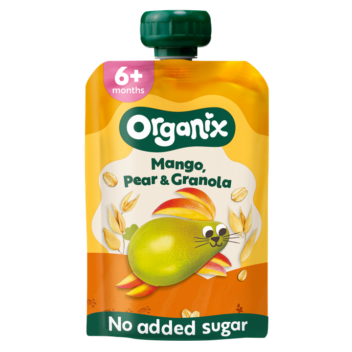 Organix Knijpfruit Mango, peer & granola 6x 6mnd