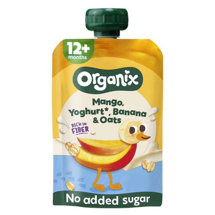 Organix Knijpfruit Mango, Yoghurt, Banaan & Haver