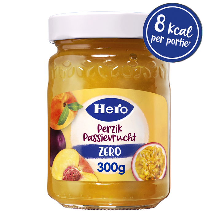 Hero Jam Perzik Passievrucht Zero 300g