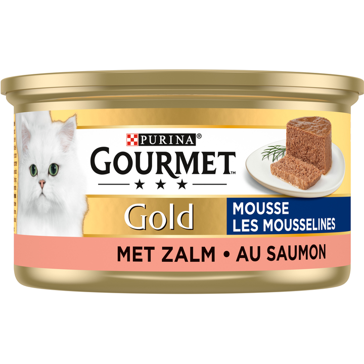 Gourmet Gold Mousse Kattenvoer nat met Zalm