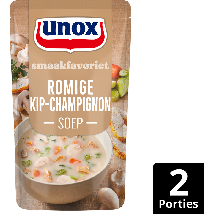 Unox Smaakfavoriet Soep In Zak Romige Kip-Champignon 570 ml