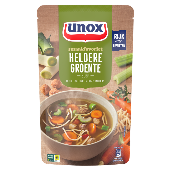 Unox Smaakfavoriet Soep in Zak Heldere Groente 570 ml