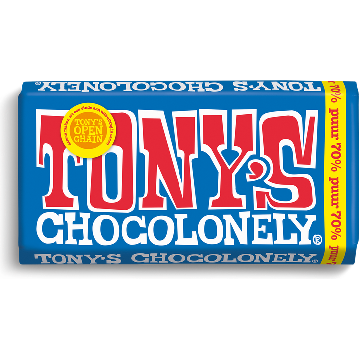 Tony's Chocolonely Puur Chocolade Reep 70% 180 g
