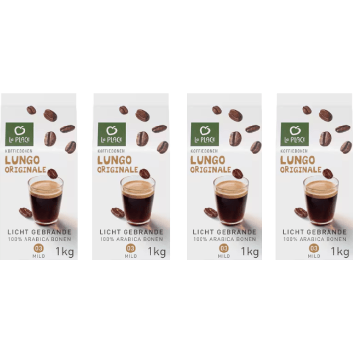 La Place Koffiebonen Lungo Originale Medium 4 x 1000 g