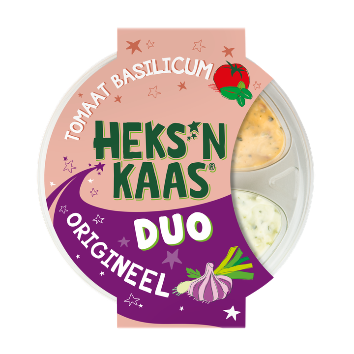 Heks'nkaas Smeerdip Duo Origineel - Tomaat Basilicum 200 g