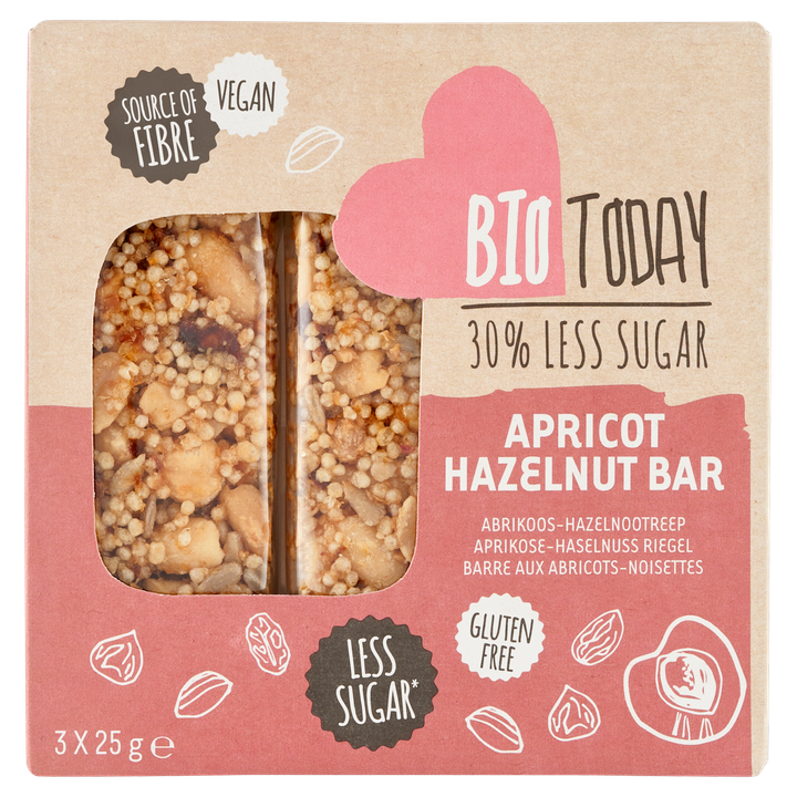 BioToday Abrikoos-Hazelnootreep 3 x 25 g
